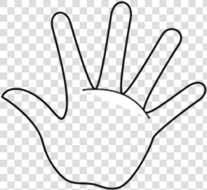 Free Outline Of Hand   Hand Clipart Black And White  HD Png Download