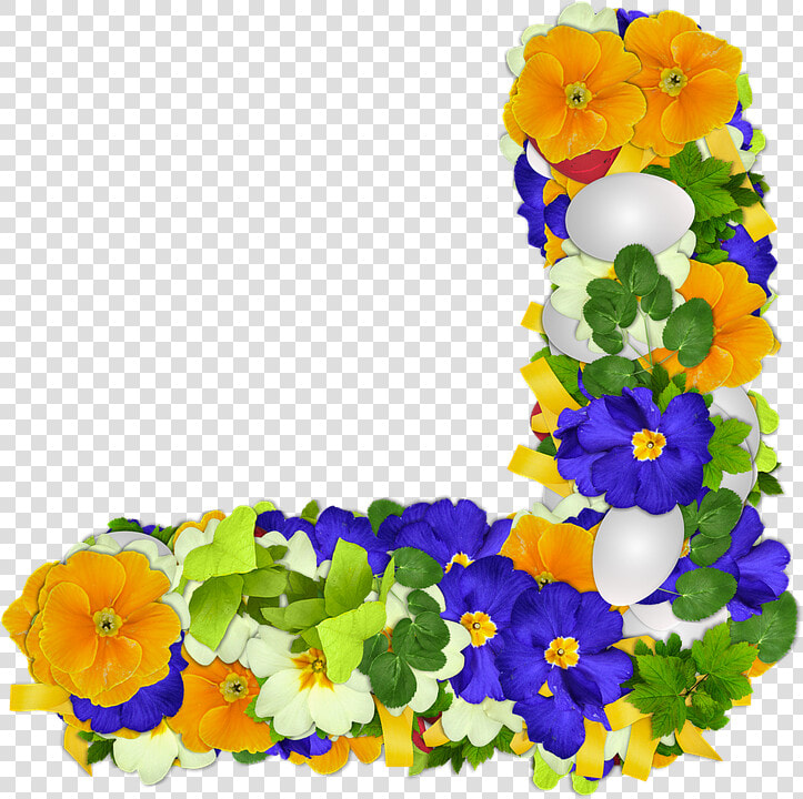 Flowers  Primroses  Png  Corner  Egg  Easter  Colors   Portable Network Graphics  Transparent PngTransparent PNG