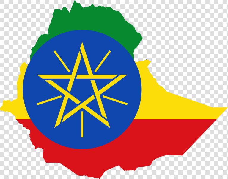 Ethiopia Flag Map   Ethiopia Map With Flag  HD Png DownloadTransparent PNG
