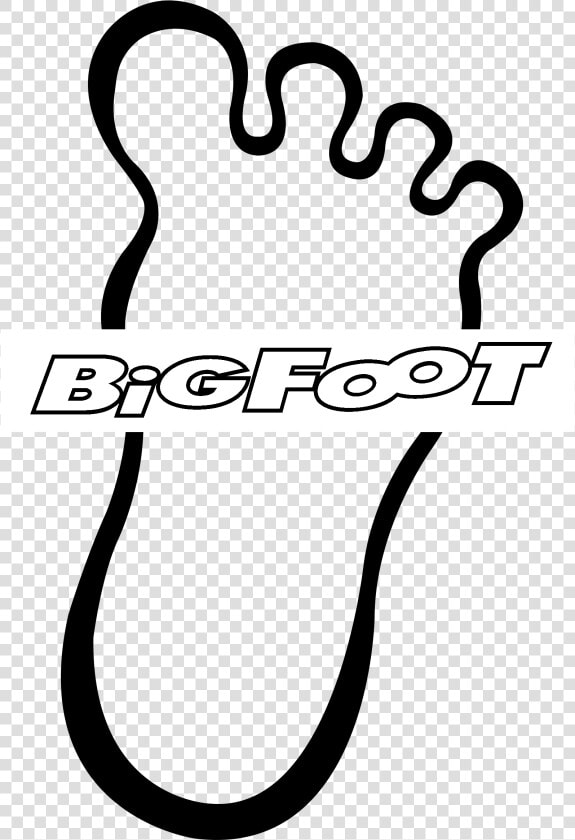 Bigfoot Logo Black And White   Bigfoot Image In Black And White  HD Png DownloadTransparent PNG