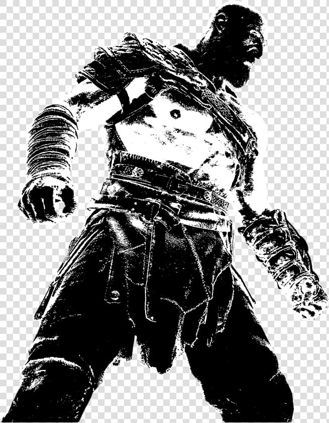 God Of War   Black And White Kratos  HD Png DownloadTransparent PNG