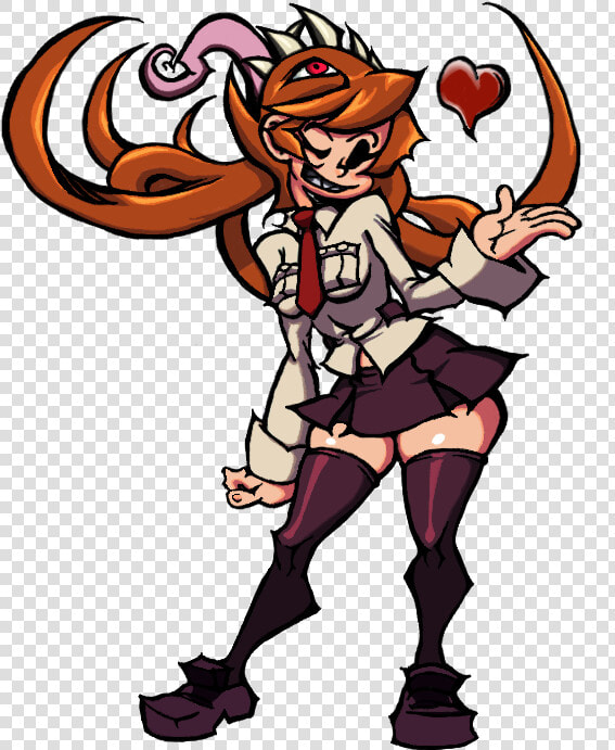 Skullgirls Peacock X Filia Sprite Edit one Of The First   Avery X Peacock Skullgirls  HD Png DownloadTransparent PNG