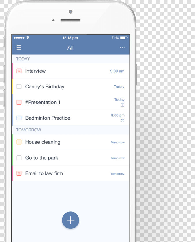 Todo List  Checklist And Task Manager App For Android    Iphone  HD Png DownloadTransparent PNG