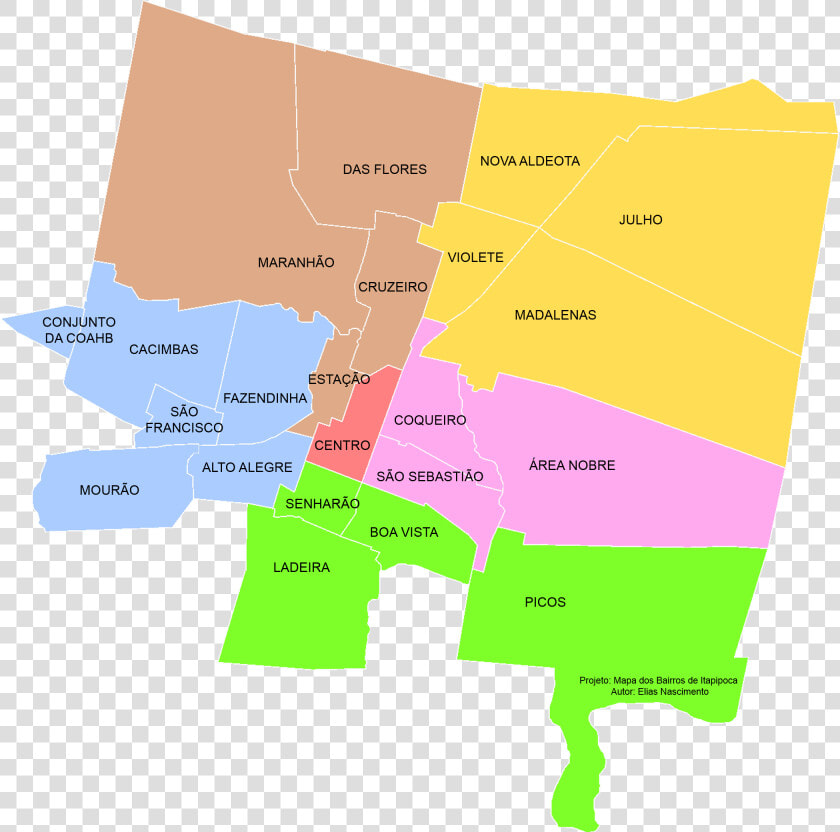 Mapa Dos Bairros De Itapipoca   Mapa Da Serra Es Bairros  HD Png DownloadTransparent PNG
