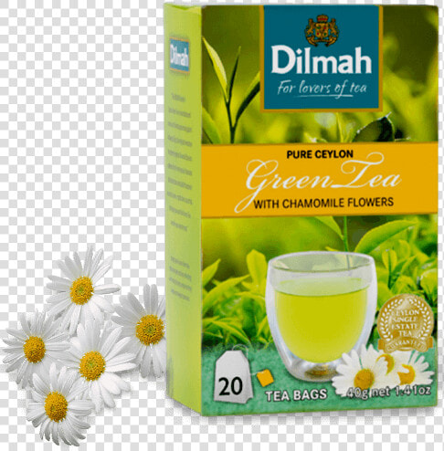 Pack Of Green Tea And Chamomile Flowers   Dilmah Ceylon Green Tea  HD Png DownloadTransparent PNG