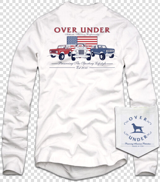 L s Authentic Americana T shirt White   Over Under Clothing Duck Shirt  HD Png DownloadTransparent PNG