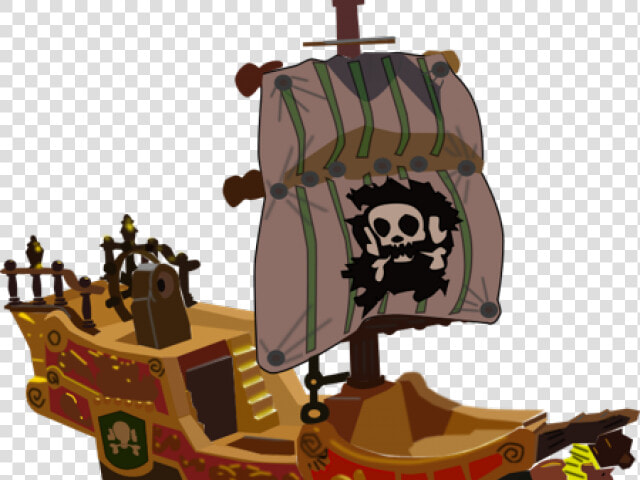Old Sailing Ships Clipart White   Cartoon Pirate Ship 3d  HD Png DownloadTransparent PNG