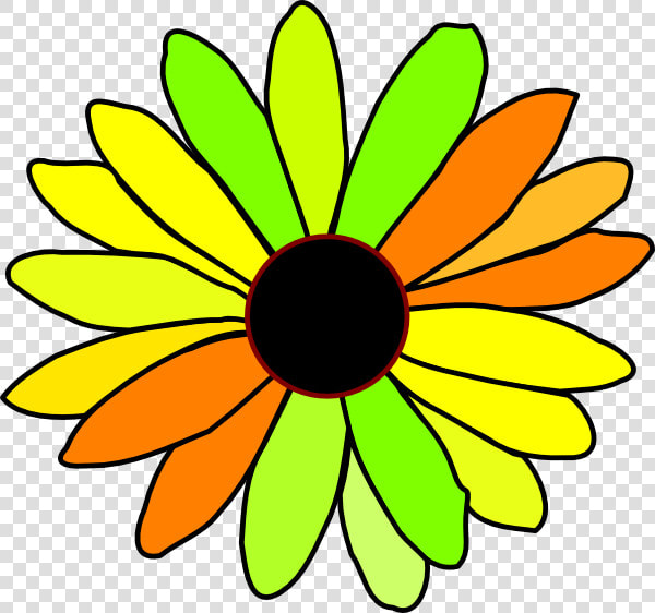 Flower Mm Svg Clip Arts   Daisy Flower Clip Art Black And White  HD Png DownloadTransparent PNG