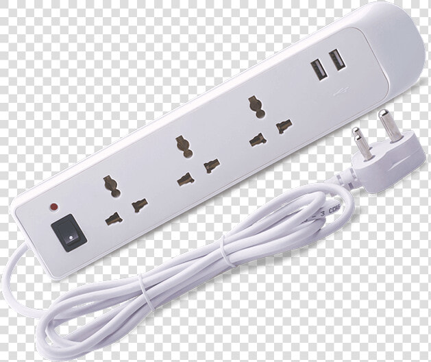 Bajaj 6a 3 Sockets  2 Usb Extension Board   Bajaj Spike Guard Usb  HD Png DownloadTransparent PNG