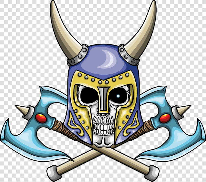 Illustration Of Warrior Undead Skull With Fantastic  HD Png DownloadTransparent PNG