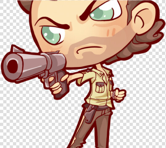 The Walking Dead Clipart Rick Grimes   Chibi The Walking Dead  HD Png DownloadTransparent PNG