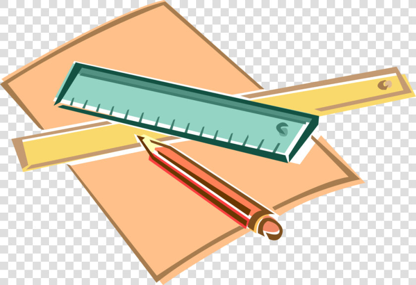 Vector Illustration Of Ruler  Pencil Writing Instrument    Pencil And Ruler Png  Transparent PngTransparent PNG