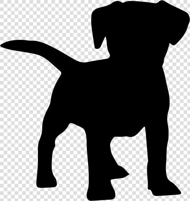 Puppy Pug Boxer Labrador Retriever Dobermann   Black Lab Puppy Silhouette  HD Png DownloadTransparent PNG