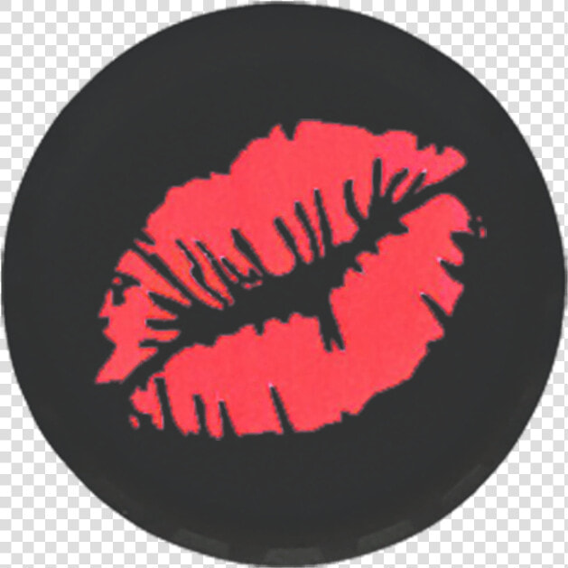 Polyester Button Kissing Lips   Circle  HD Png DownloadTransparent PNG