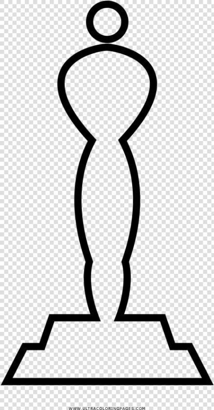 Academy Award Coloring Page   Colouring Page Oscar Award  HD Png DownloadTransparent PNG