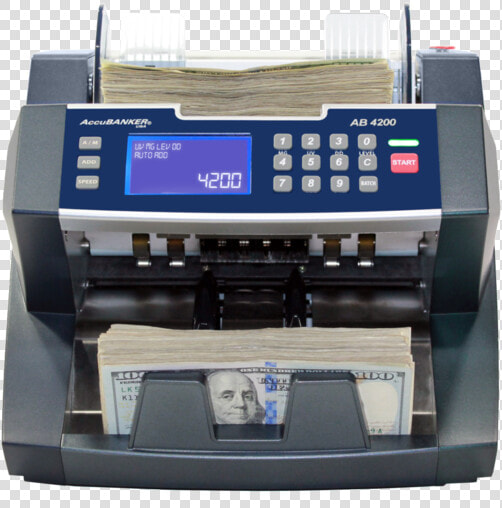 Accubanker Bank Grade Currency Counter With Counterfeit   Accubanker Ab4200  HD Png DownloadTransparent PNG