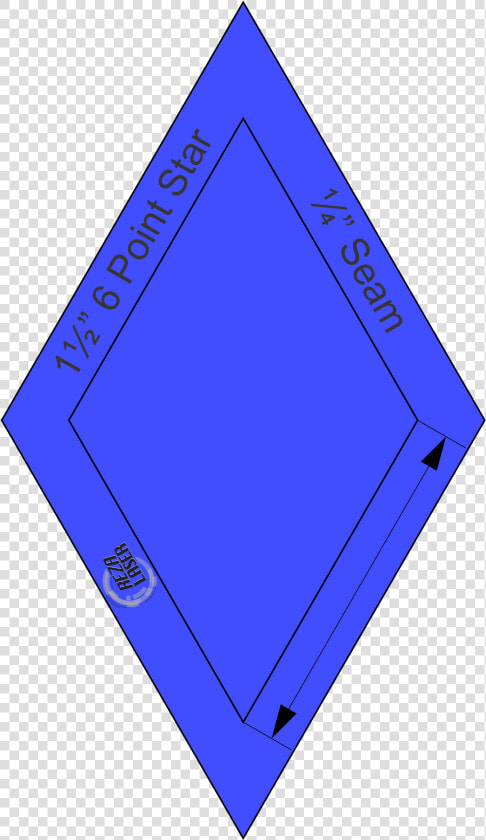 Diamond 6 Point Star 1½” Inch Acrylic Template Solid  HD Png DownloadTransparent PNG