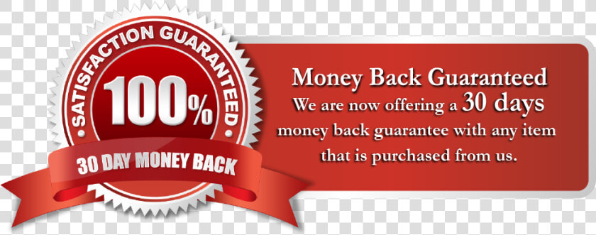 We Offer A 30 Days Money Back Guarantee   100 Satisfaction Guarantee  HD Png DownloadTransparent PNG