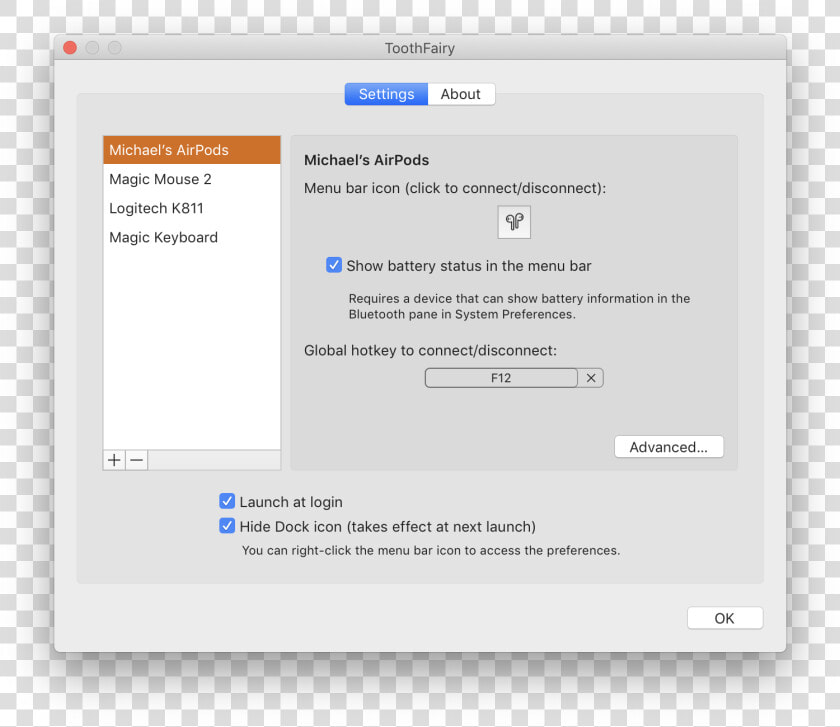 Settings   Toothfairy Mac  HD Png DownloadTransparent PNG