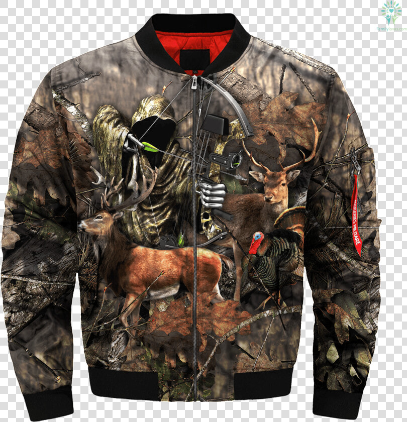 3d All Over Printed Camo Hunting Art Jacket  tag Familyloves   Leather Jacket With Wolf Design  HD Png DownloadTransparent PNG