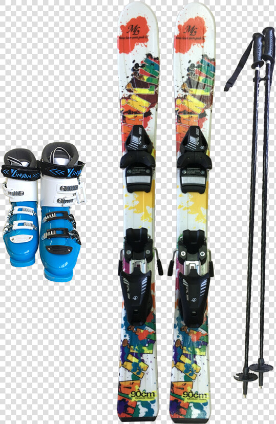 Wholesale Outdoor Skis Set With Ski Pole Ski Boot And   Ski Binding  HD Png DownloadTransparent PNG