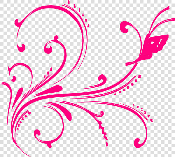 Pink Flourish Png   White Floral Designs Png  Transparent PngTransparent PNG