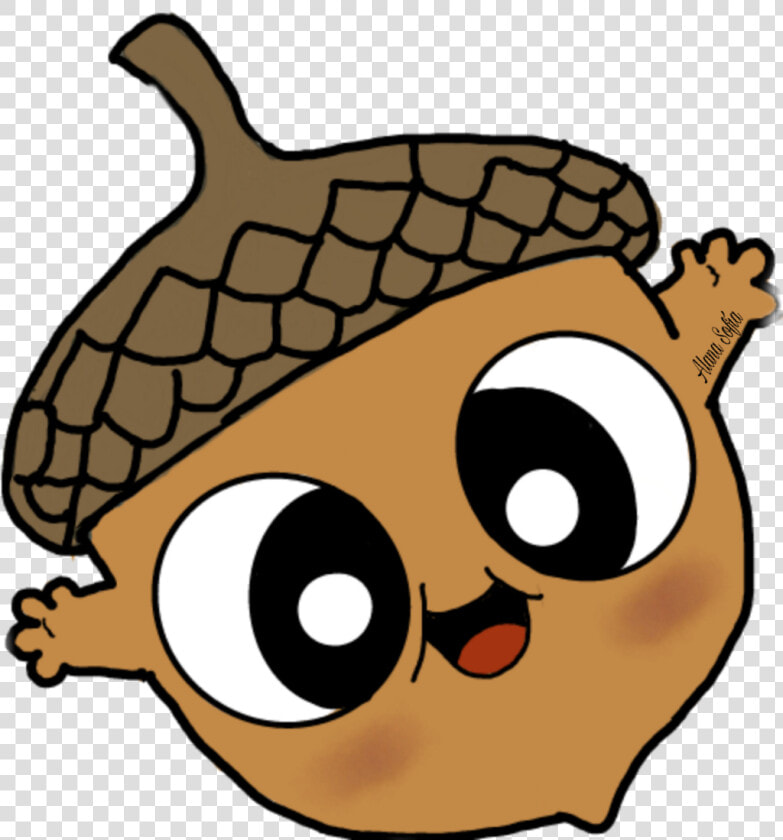Kawaii Acorn Doodle Mydrawing Autumn Clipart   Png   Cute Acorn Clipart  Transparent PngTransparent PNG