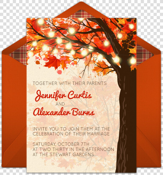 Autumn Themed Invitations  HD Png DownloadTransparent PNG