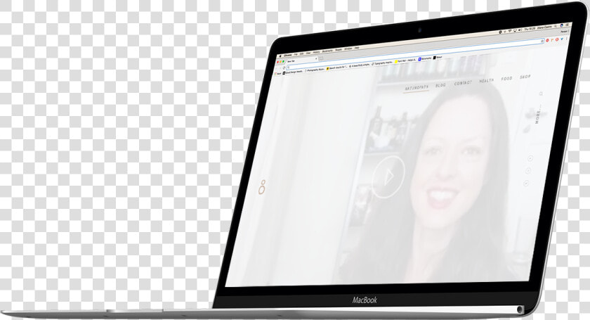 Apple Macbook With Female On The Screen Background   Led backlit Lcd Display  HD Png DownloadTransparent PNG