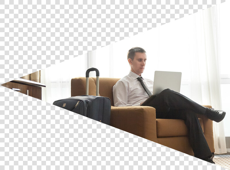 Business Man Working On Laptop In Hotel Room   Hotel  HD Png DownloadTransparent PNG