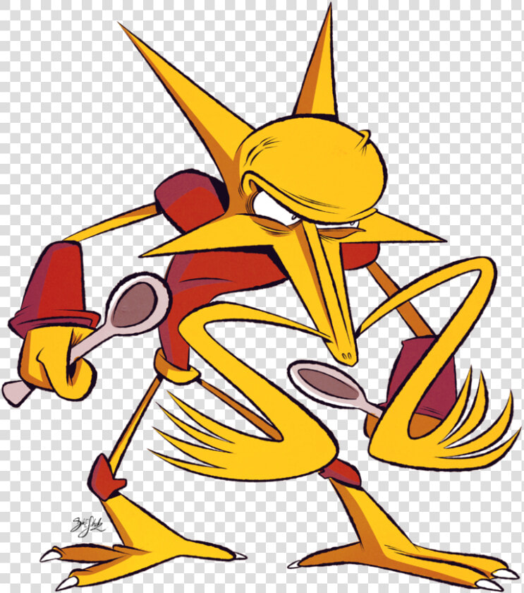 Alakazam By Themrock   Cartoon  HD Png DownloadTransparent PNG