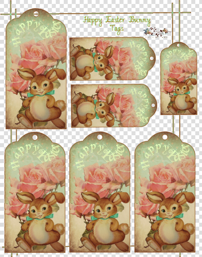 Happy Easter Clipart Classy   Free Vintage Easter Tag Printables  HD Png DownloadTransparent PNG