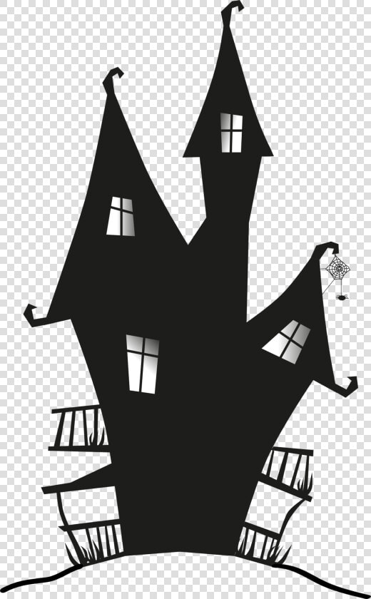 Dead Tree Silhouette Tim Burton Haunted House   Tim Burton Haunted House  HD Png DownloadTransparent PNG