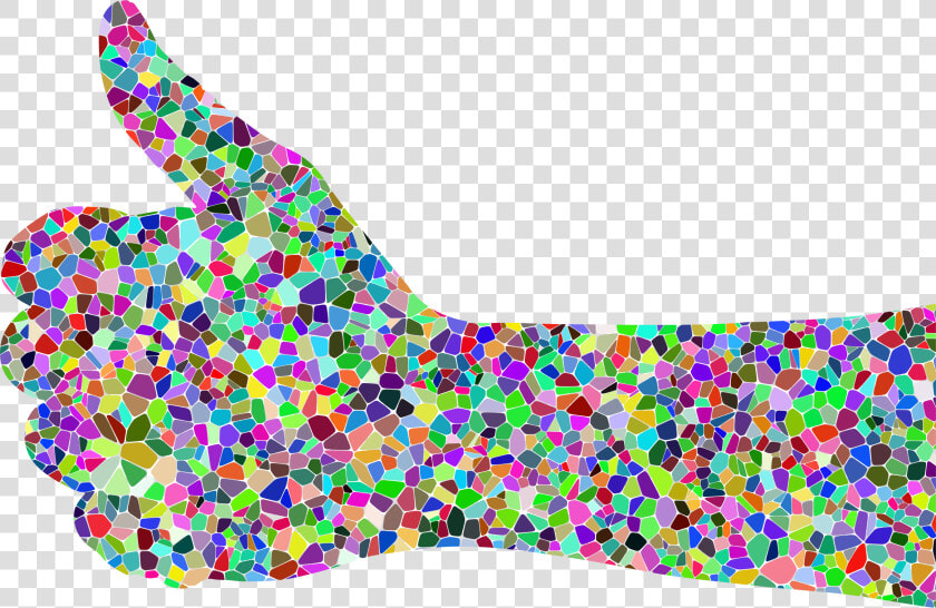 Prismatic Tiled Thumbs Up Hand Clip Arts   Thumbs Up Rainbow Transparent  HD Png DownloadTransparent PNG
