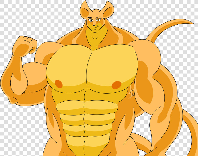 Golden Boi Flexing   Cartoon  HD Png DownloadTransparent PNG