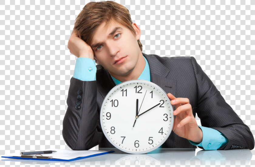 Person Looking Alarm Clock   Png Download   Person Looking At A Clock  Transparent PngTransparent PNG