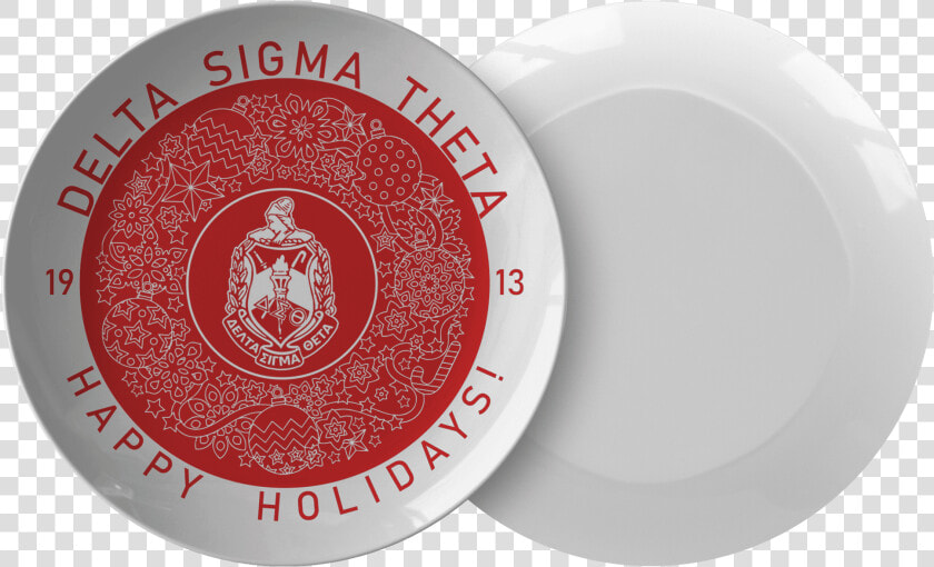Delta Sigma Theta Christmas Plate   Png Download   Delta Sigma Theta  Transparent PngTransparent PNG