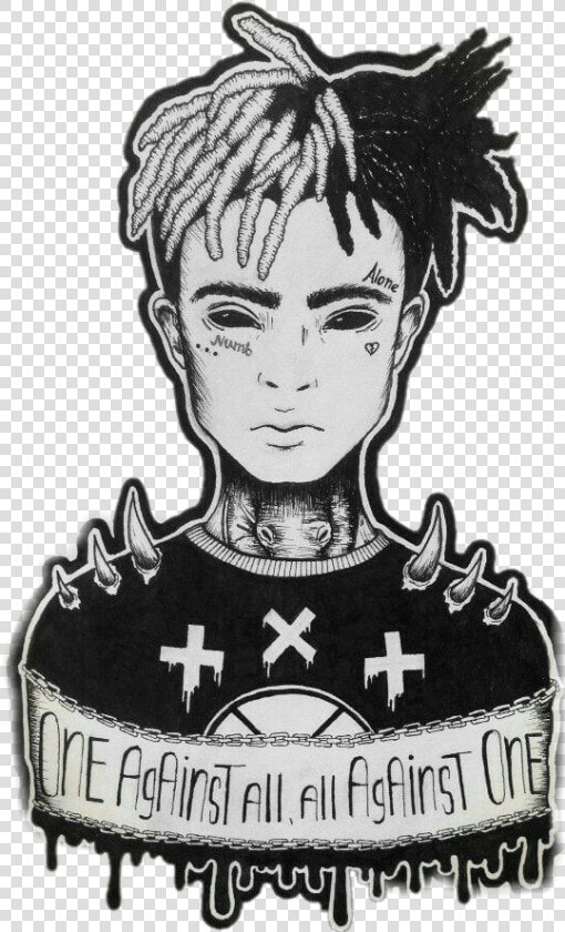 tumblr  xxxtentacion  sticker  boy  tumblrboy  blackandwhite   Xxxtentacion Drawing  HD Png DownloadTransparent PNG