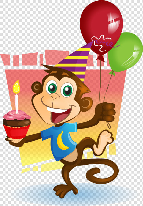 Transparent Party Noise Maker Png   Free Birthday Monkey Clipart  Png DownloadTransparent PNG