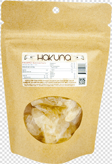 Dried Pineapple Chucks Back Packaging   Paper Bag  HD Png DownloadTransparent PNG