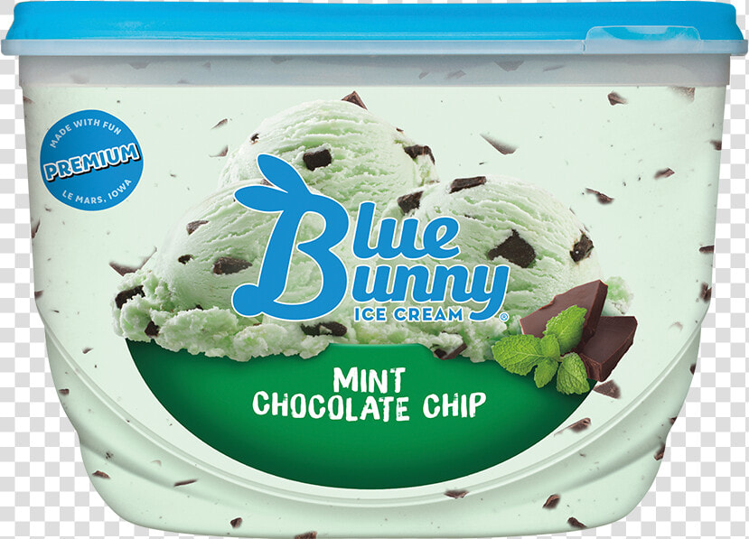Mint Chocolate Chip   Blue Bunny Mint Ice Cream  HD Png DownloadTransparent PNG