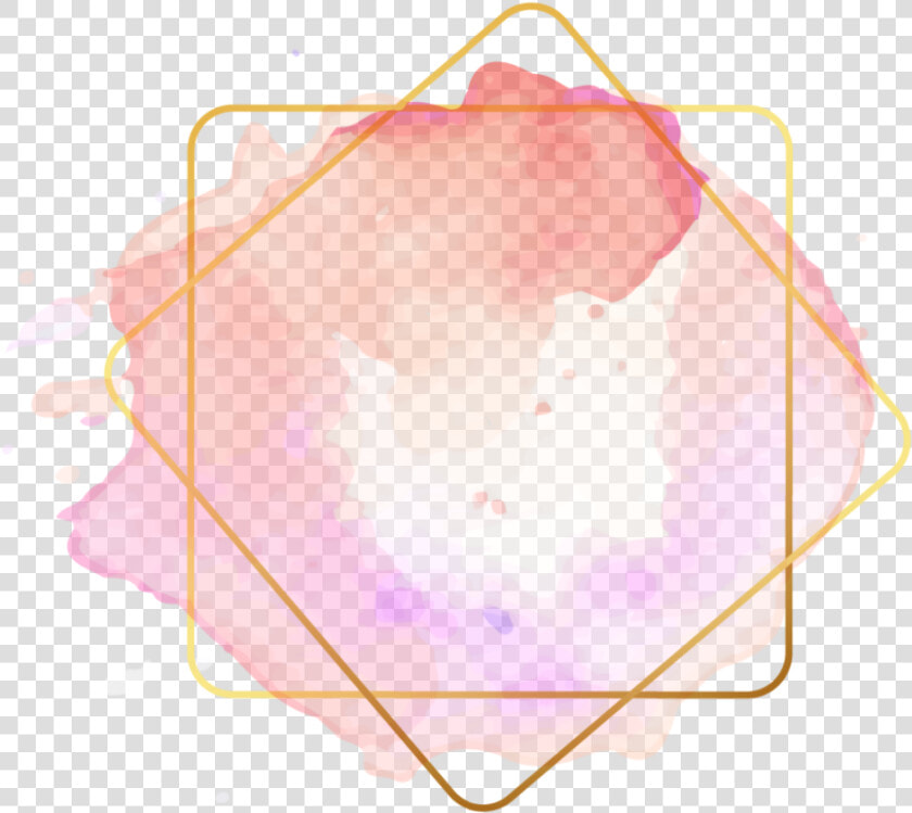  ftestickers  watercolor  brushstroke  frame  golden   Watercolor Brush Stroke Frame Png  Transparent PngTransparent PNG