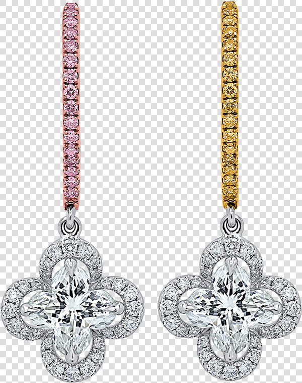 Tricolor  Lily Diamond Earrings  Lili Jewelry   Flower Earring Png Lilijewelry  Transparent PngTransparent PNG