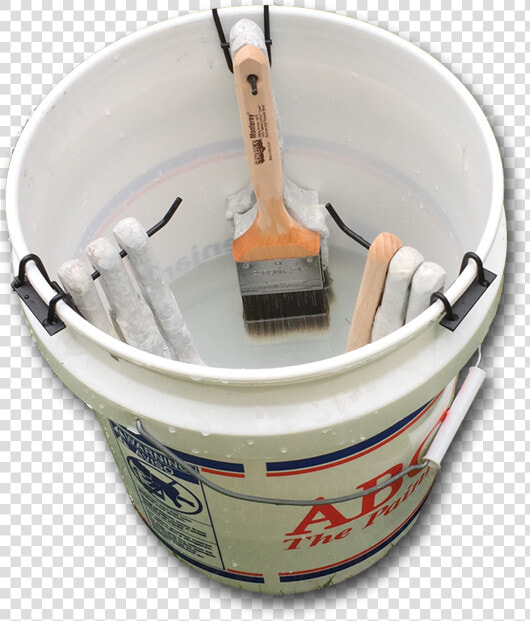 Bucket Holding Paintbrush Water Hangers   Networking Cables  HD Png DownloadTransparent PNG