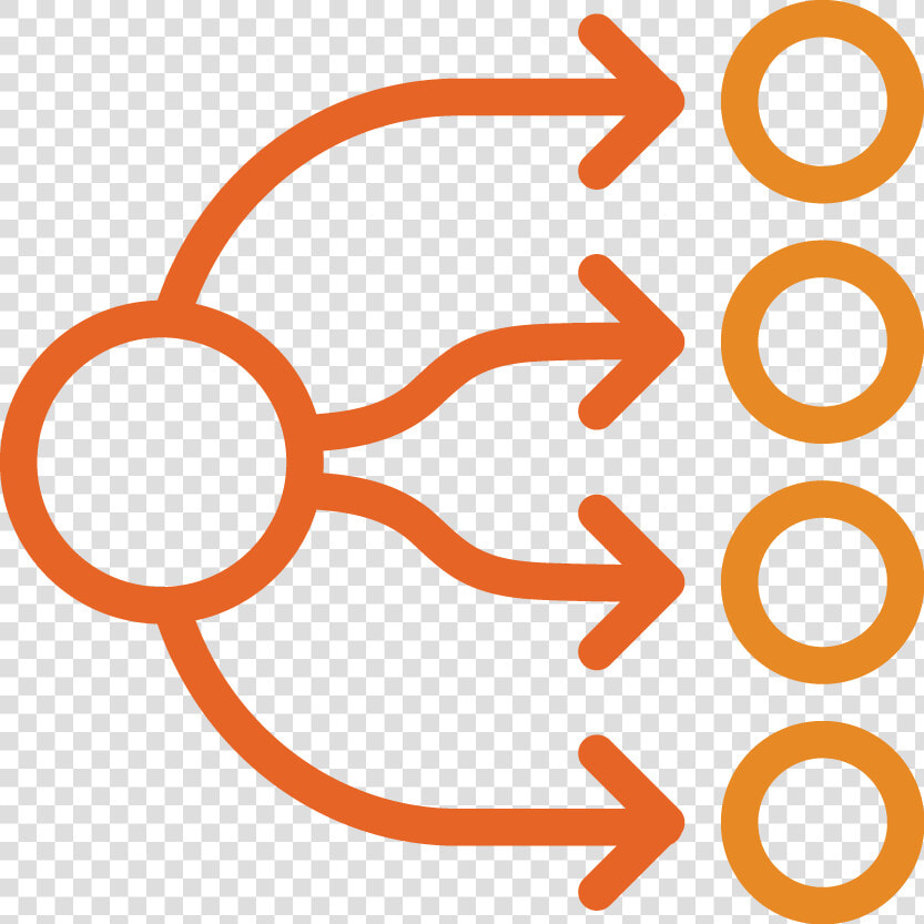 Marketing Strategy Icon Represented As One Source Informing   Distribution Channel Icon Png  Transparent PngTransparent PNG