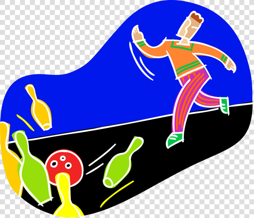 Vector Illustration Of Bowler Bowls Strike In Bowling  HD Png DownloadTransparent PNG