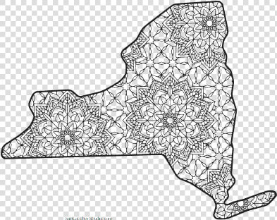 Free Printable New York Coloring Page With Pattern   Oregon Coloring Pages  HD Png DownloadTransparent PNG
