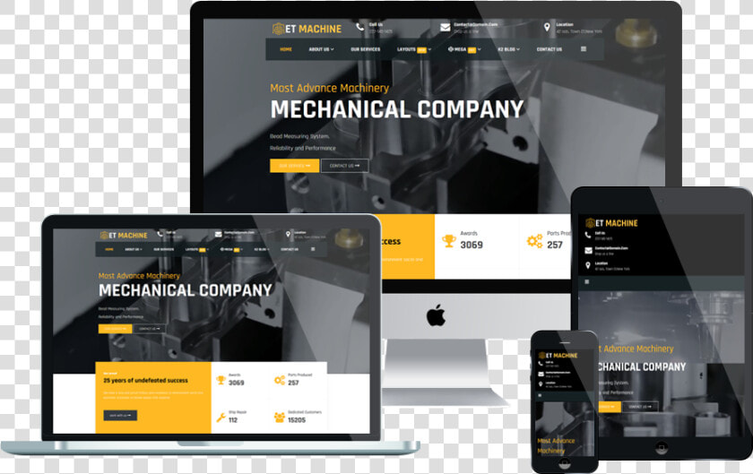 Et Machine Free Responsive Joomla Template   Free Joomla Templates 2019  HD Png DownloadTransparent PNG