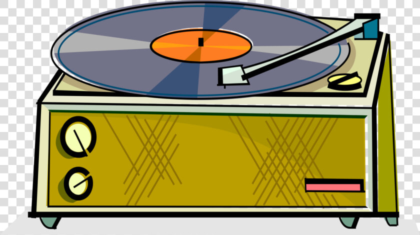 Vector Illustration Of Lp Vinyl Record Player Turntable  HD Png DownloadTransparent PNG