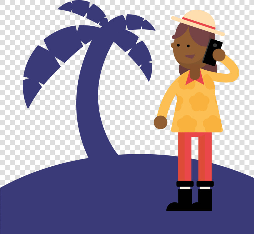 Person Talking To Their Insurer On The Phone   Illustration  HD Png DownloadTransparent PNG